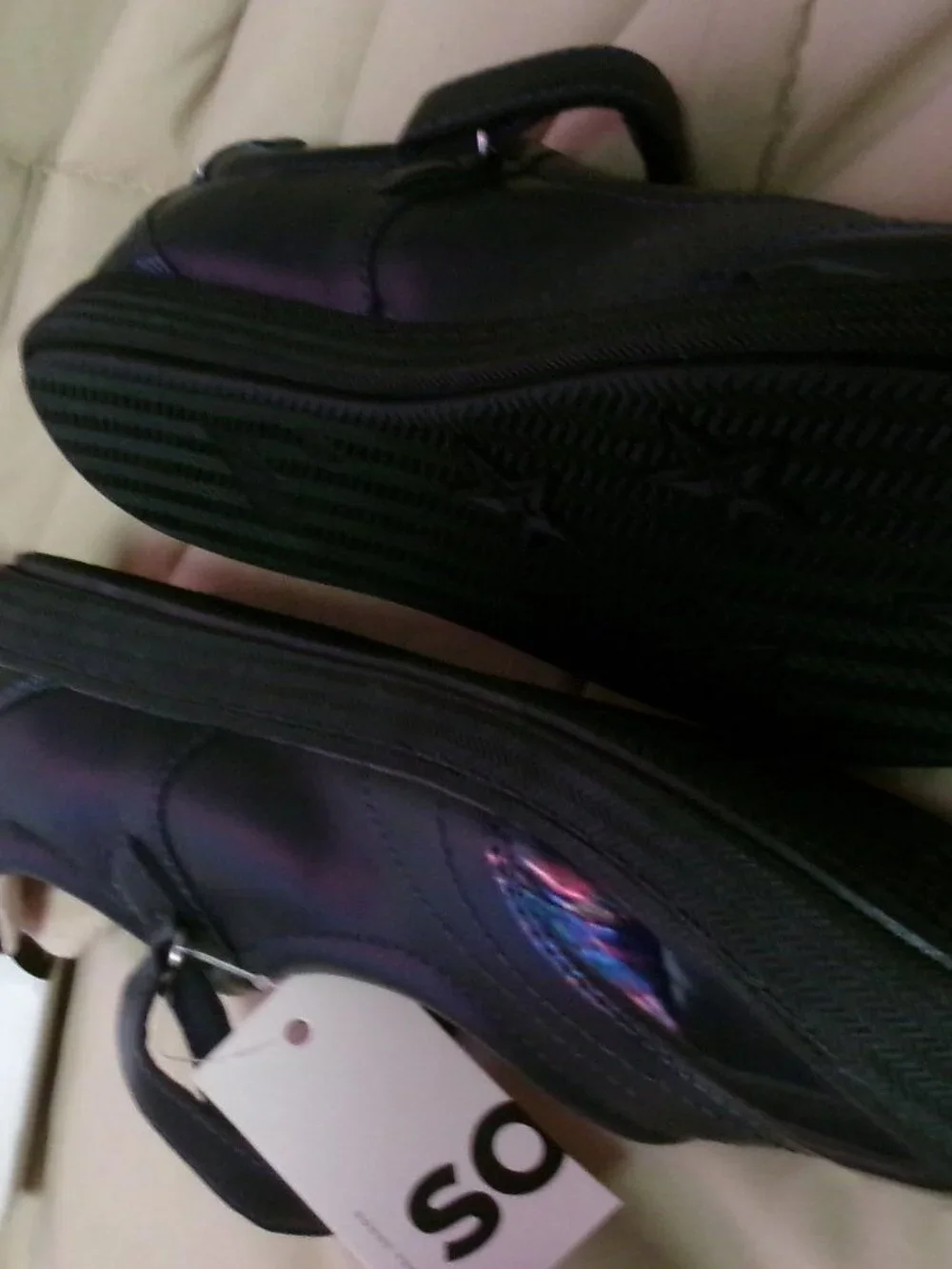 NWT Big Girl's Size 5 Navy Violin Shoes